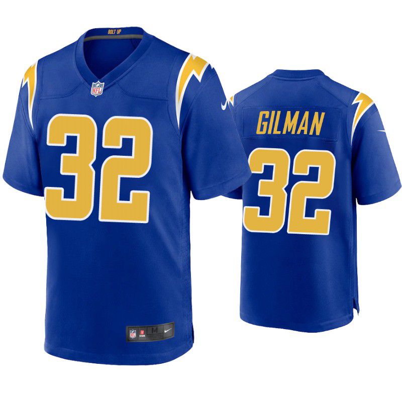 Men Los Angeles Chargers #32 Alohi Gilman Nike Royal Game NFL Jersey